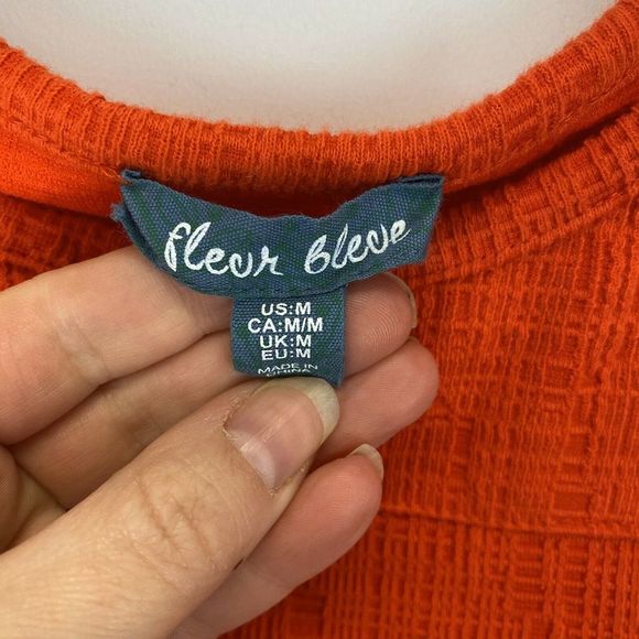 Fleur Bleue Cold Shoulder Knee Length Red Dress M - Picture 4 of 8